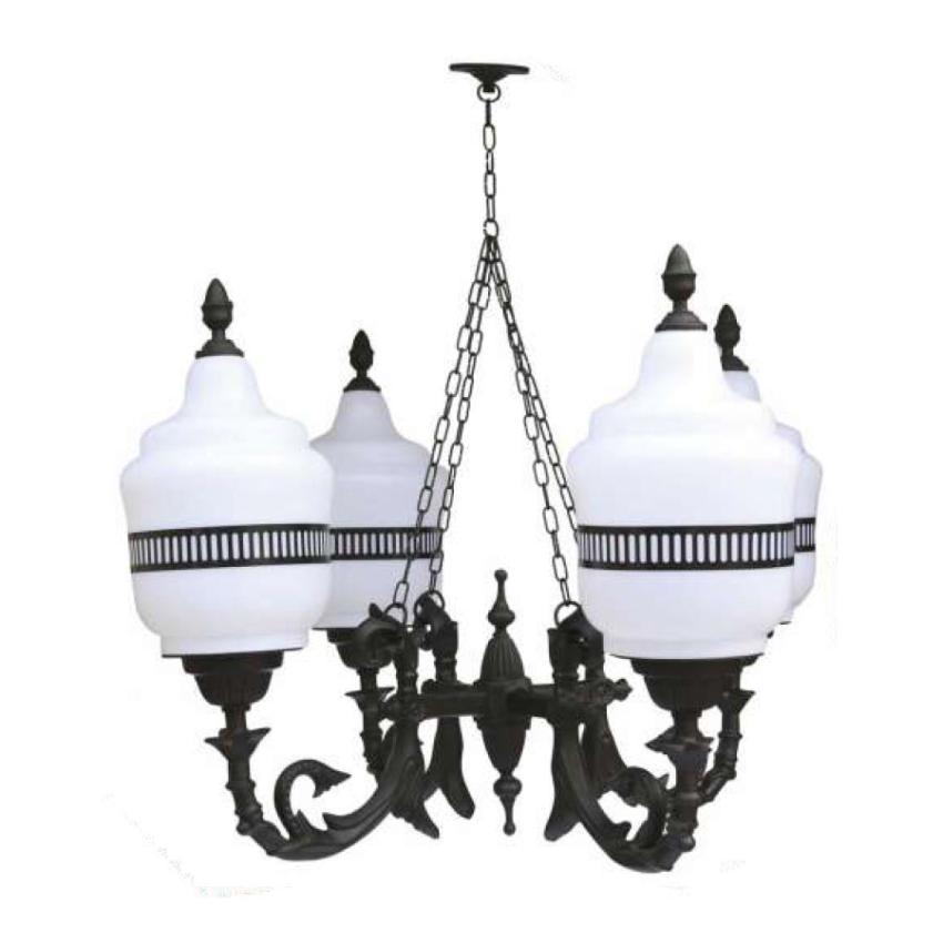 Lustre Versailes com 4 Globos 